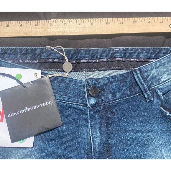 Nine:In The:Morning Skinny Fit Jeans Size 26 Distressed Blue Denim Women's - Picture 3 of 4